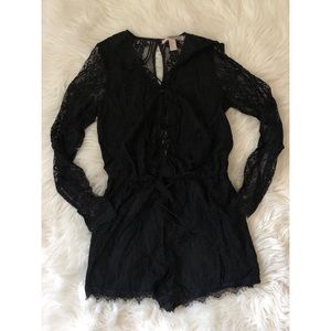 Black Lace Romper